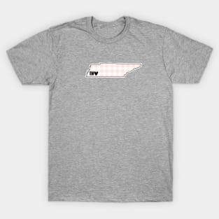 USA States: Tennessee (pink plaid) T-Shirt